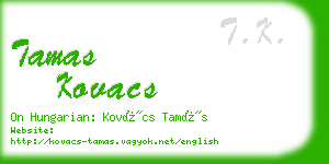 tamas kovacs business card